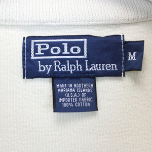 RALPH LAUREN 1/4 Zip Sweatshirt Beige | Medium