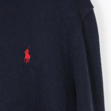 Load image into Gallery viewer, Mens RALPH LAUREN 1/4 Zip Knit Sweatshirt Navy Blue | XL
