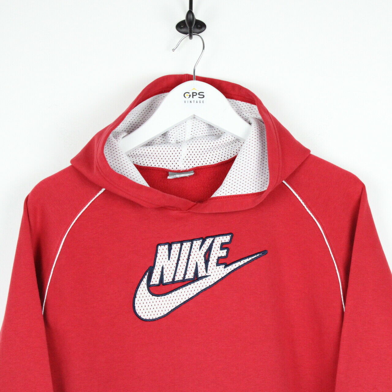 NIKE Hoodie Jumper Red GPS Vintage