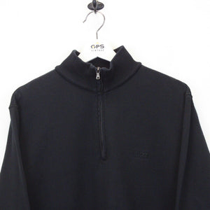 HUGO BOSS 1/4 Zip Sweatshirt Black | XL