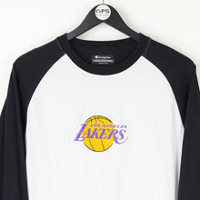 Load image into Gallery viewer, Mens CHAMPION LA LAKERS Long Sleeve T-Shirt White | Medium
