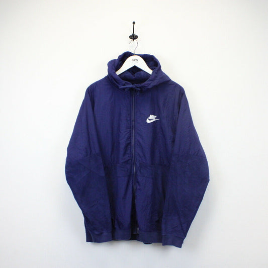 NIKE Fleece Jacket Navy Blue | XL