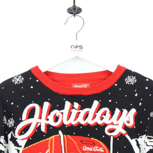 COCA COLA Christmas Sweatshirt Red | Medium