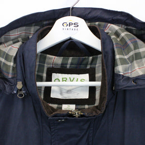 ORVIS Waxed Jacket Navy Blue | XL