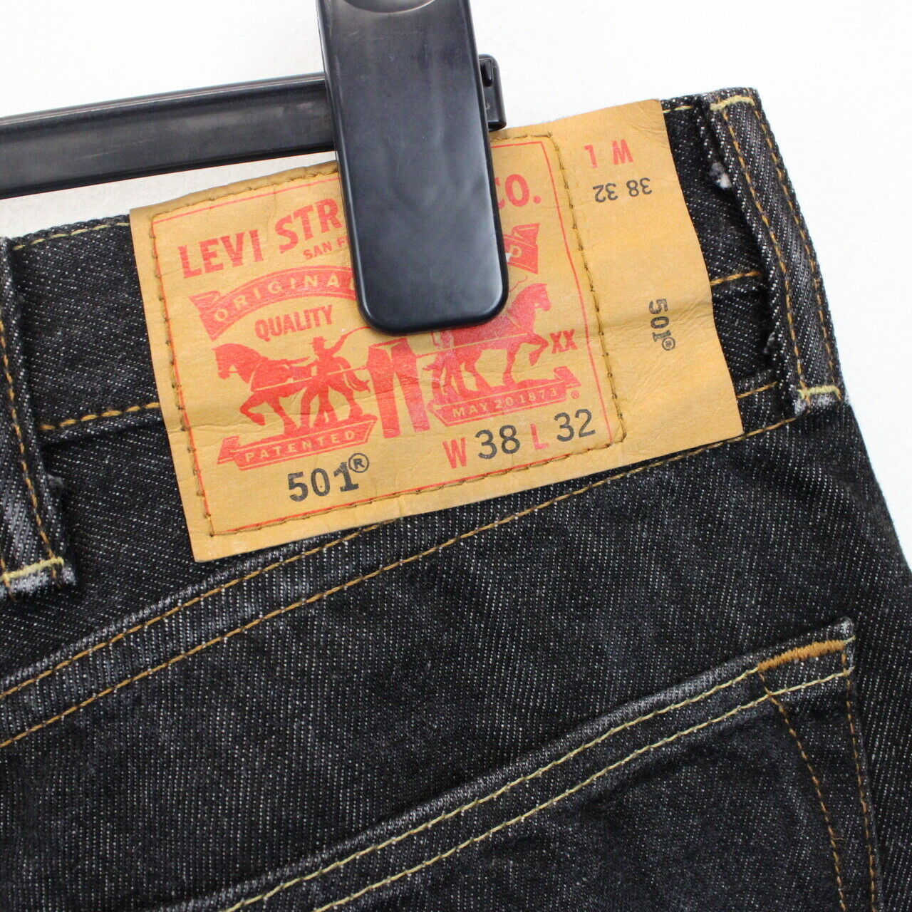 LEVIS 501 Jeans Black Charcoal | W38 L32