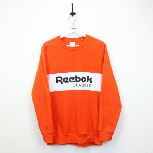 REEBOK Sweatshirt Orange | Small