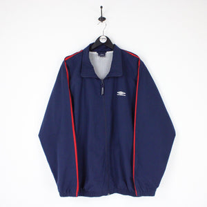 Mens UMBRO 00s Track Top Navy Blue | XL