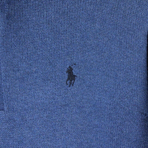 Mens RALPH LAUREN 1/4 Zip Sweatshirt Blue | Medium