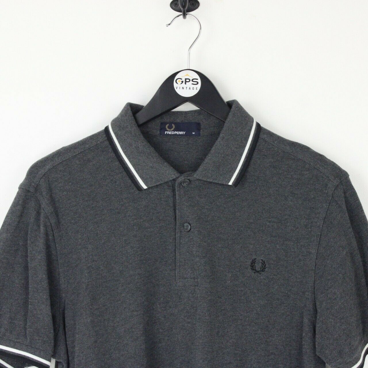 Mens FRED PERRY Polo Shirt Grey | Medium