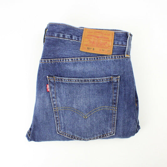 LEVIS 501 S Big E Jeans Mid Blue | W36 L32