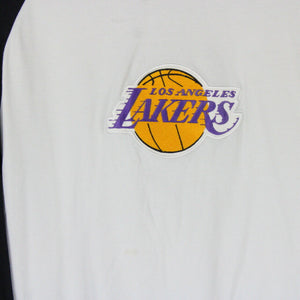 Mens CHAMPION LA LAKERS Long Sleeve T-Shirt White | Medium