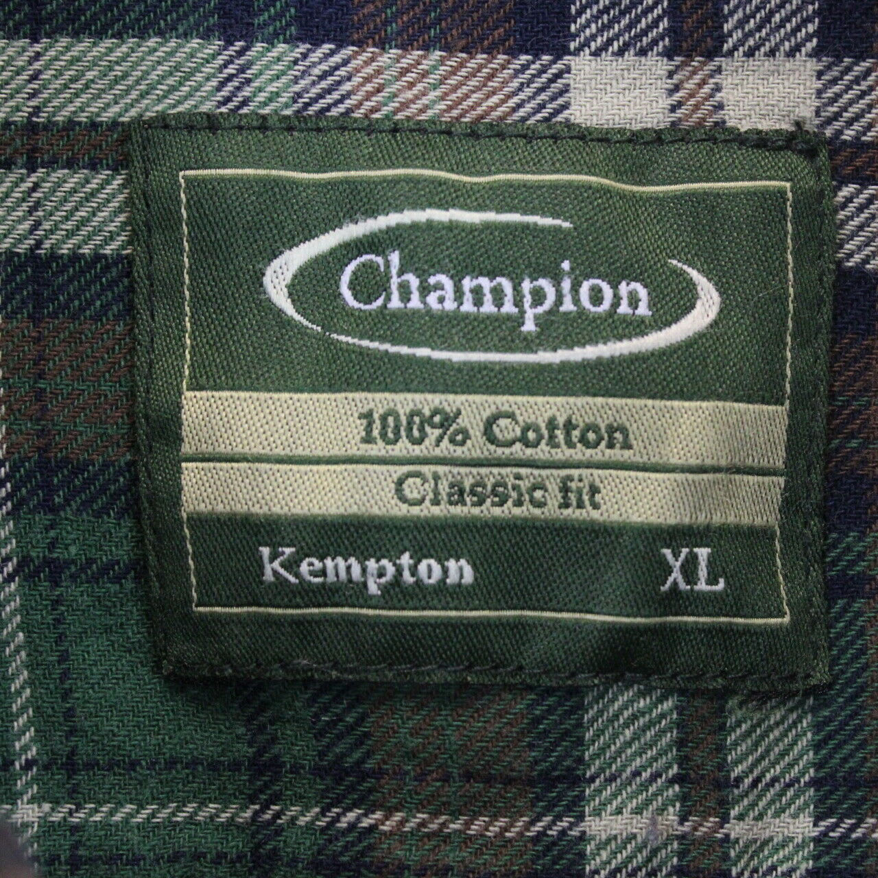 CHAMPION Check Shirt Green | XL