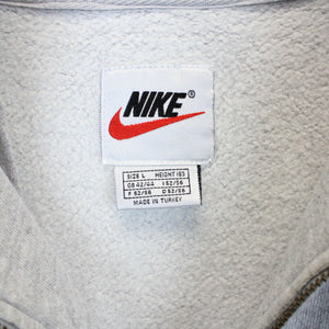 NIKE 90s 1/4 Zip Sweatshirt Grey | Large