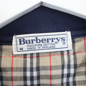 BURBERRYS 90s Polo Shirt Navy Blue | Medium