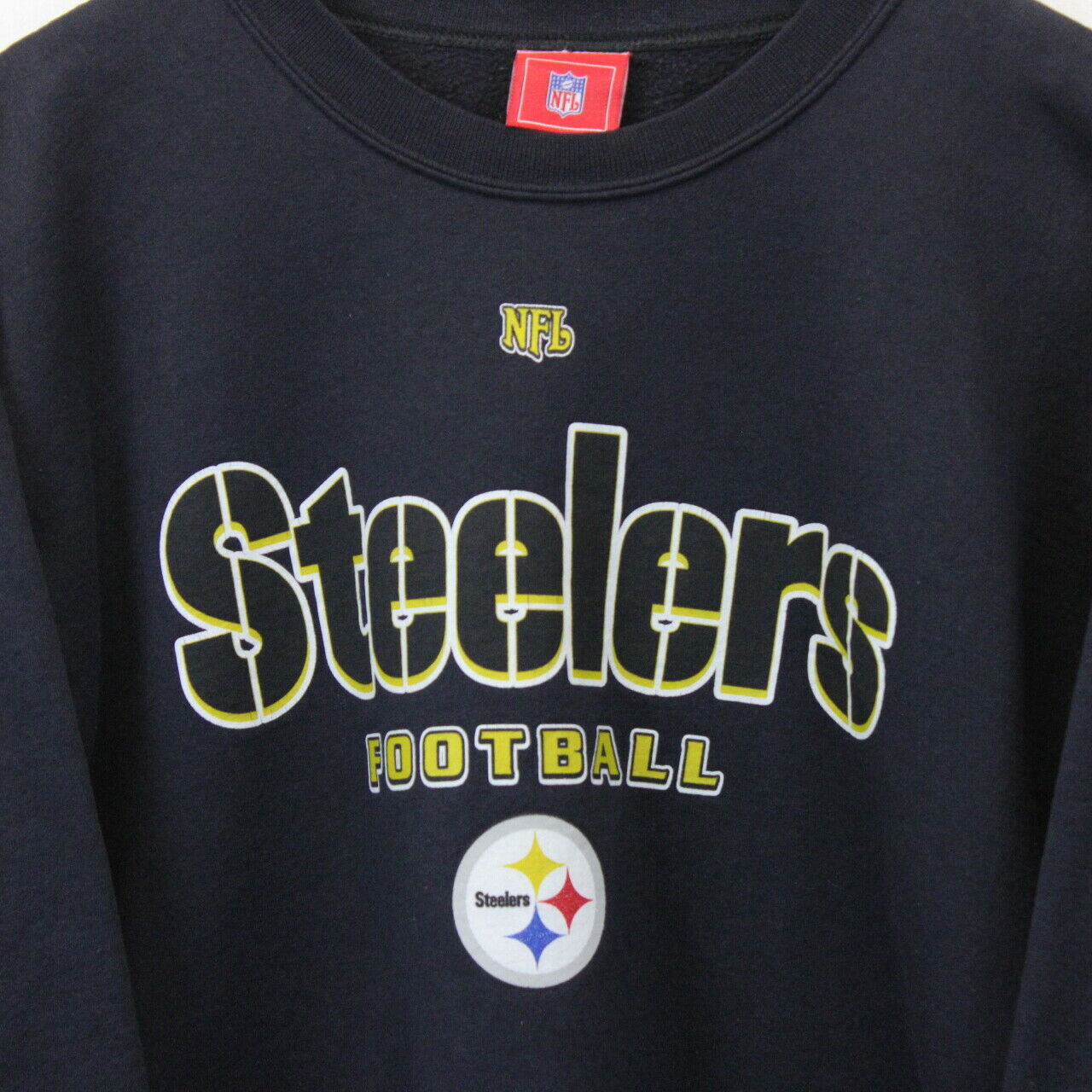 NFL 00s Pittsburgh STEELERS Sweatshirt Navy Blue | Large