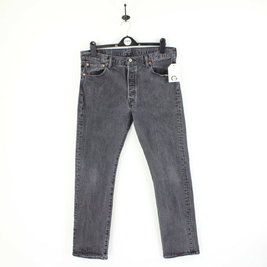 Mens LEVIS 501 Jeans Black Charcoal | W36 L34