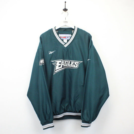 NFL REEBOK 90s Philadelphia EAGLES Jacket Green | XL