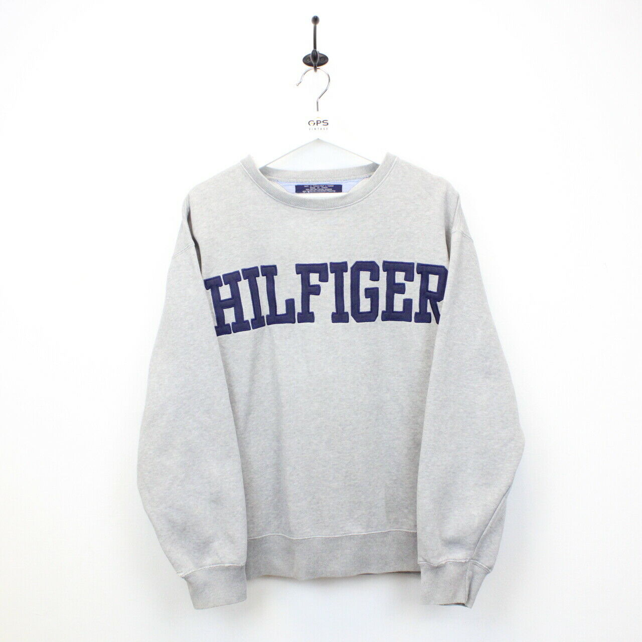 TOMMY HILFIGER 00s Sweatshirt Grey | Small