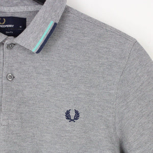 Mens FRED PERRY Polo Shirt Grey | Medium