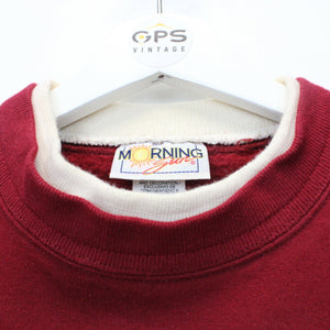 Womens 90s Christmas Sweatshirt Red | Small