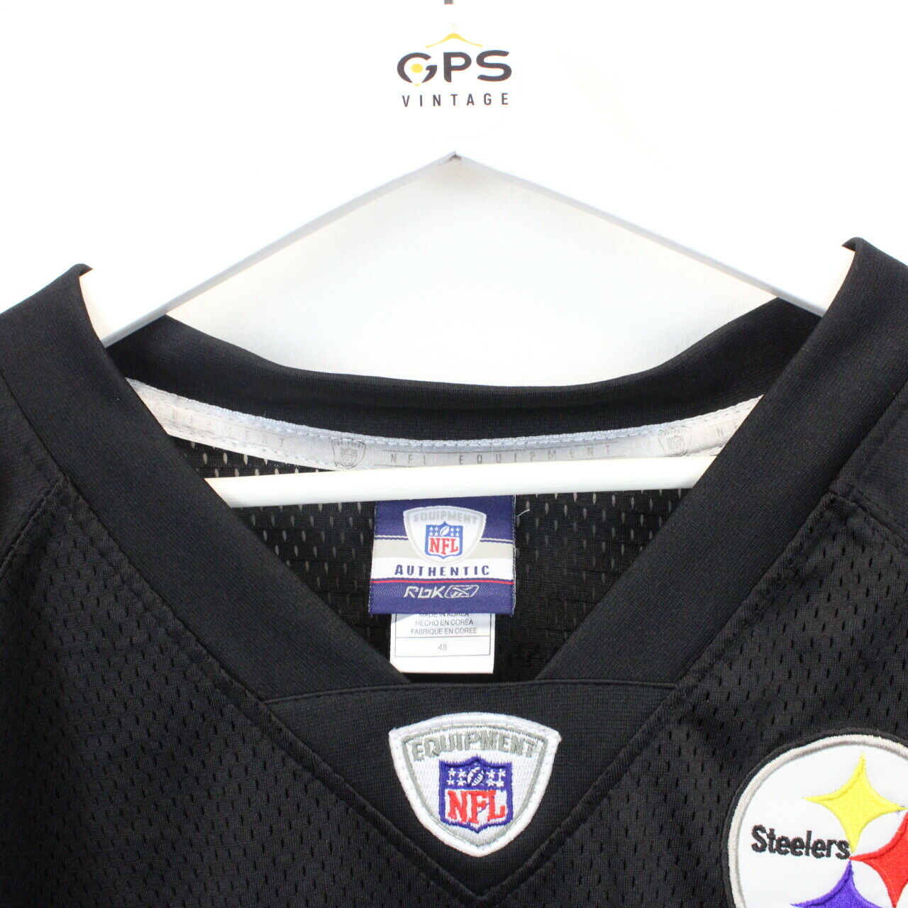 NFL REEBOK 00s Pittsburgh STEELERS Jersey Black | Large