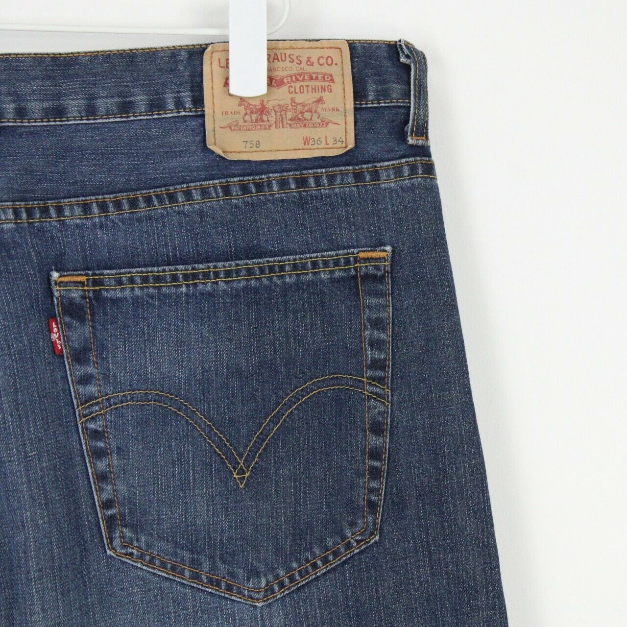 Mens LEVIS 758 Jeans Dark Blue | W38 L34