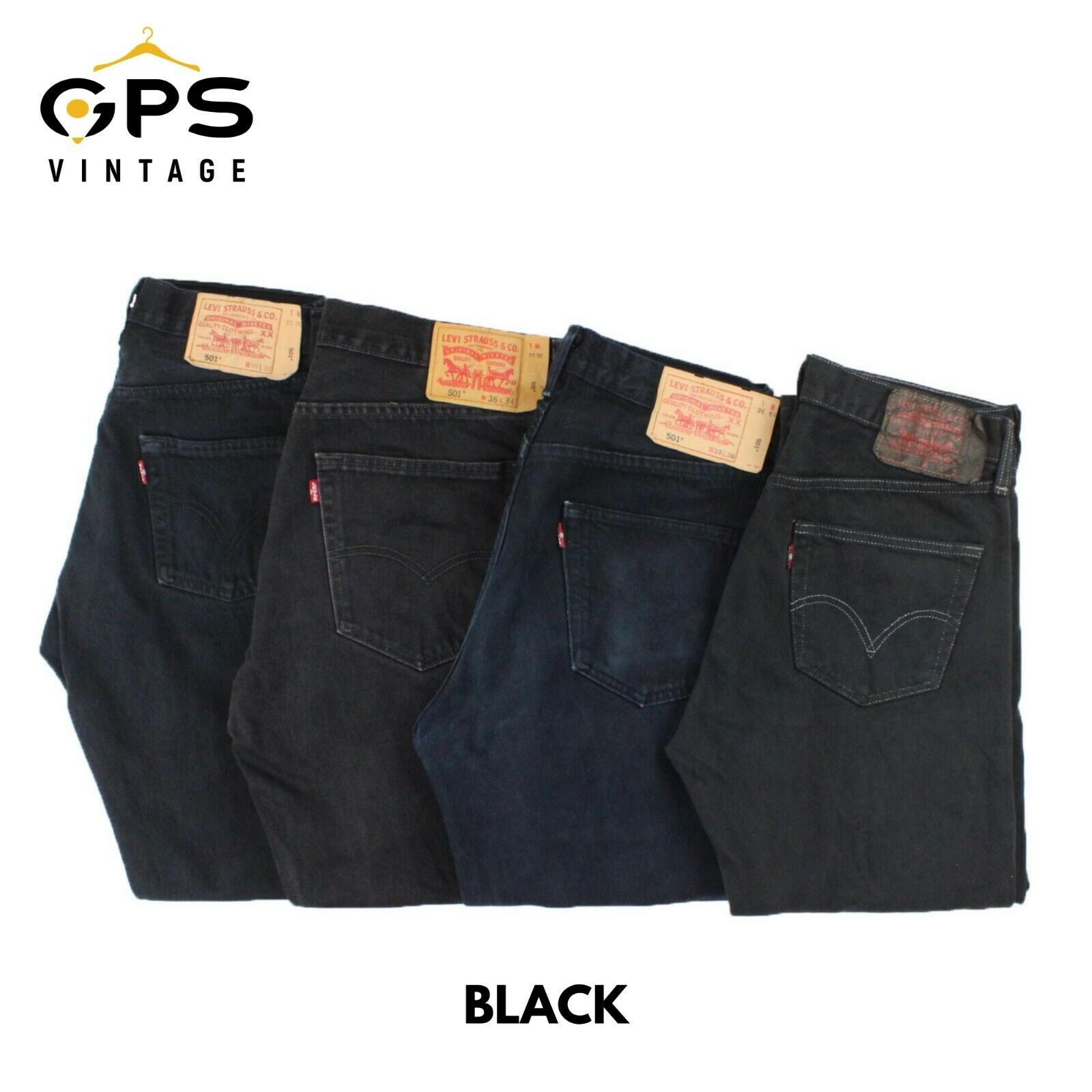 LEVIS 501 Jeans Grade A Black Grey