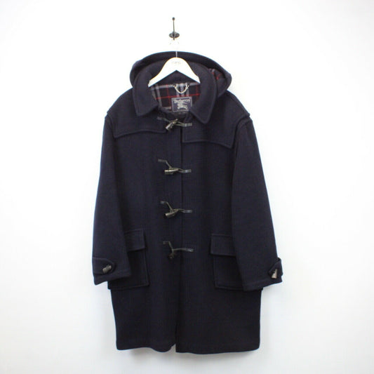 BURBERRYS 90s Wool Duffle Coat Navy Blue | XL