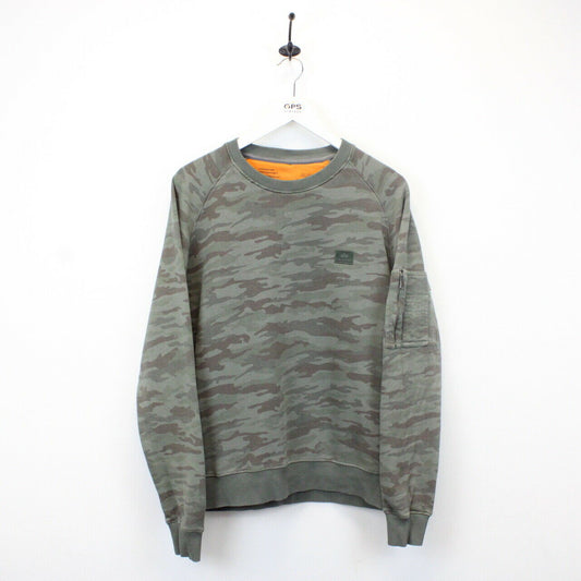 ALPHA INDUSTRIES Sweatshirt Green | Medium