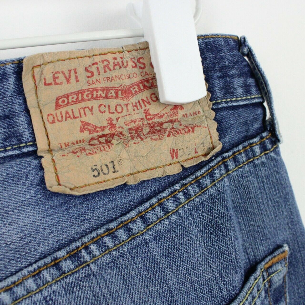 Womens LEVIS 501 Jeans Mid Blue | W32 L30