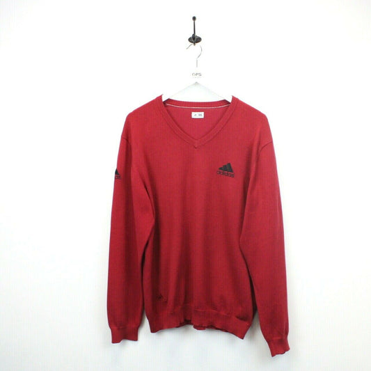 ADIDAS Knit Sweatshirt Red | Large