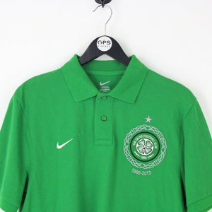 Mens NIKE CELTIC FC Polo Shirt Green | Large