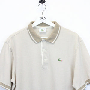 LACOSTE Polo Shirt Beige | Large