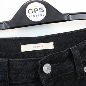 Womens LEVIS High Loose Big E Jeans Black | W32 L32