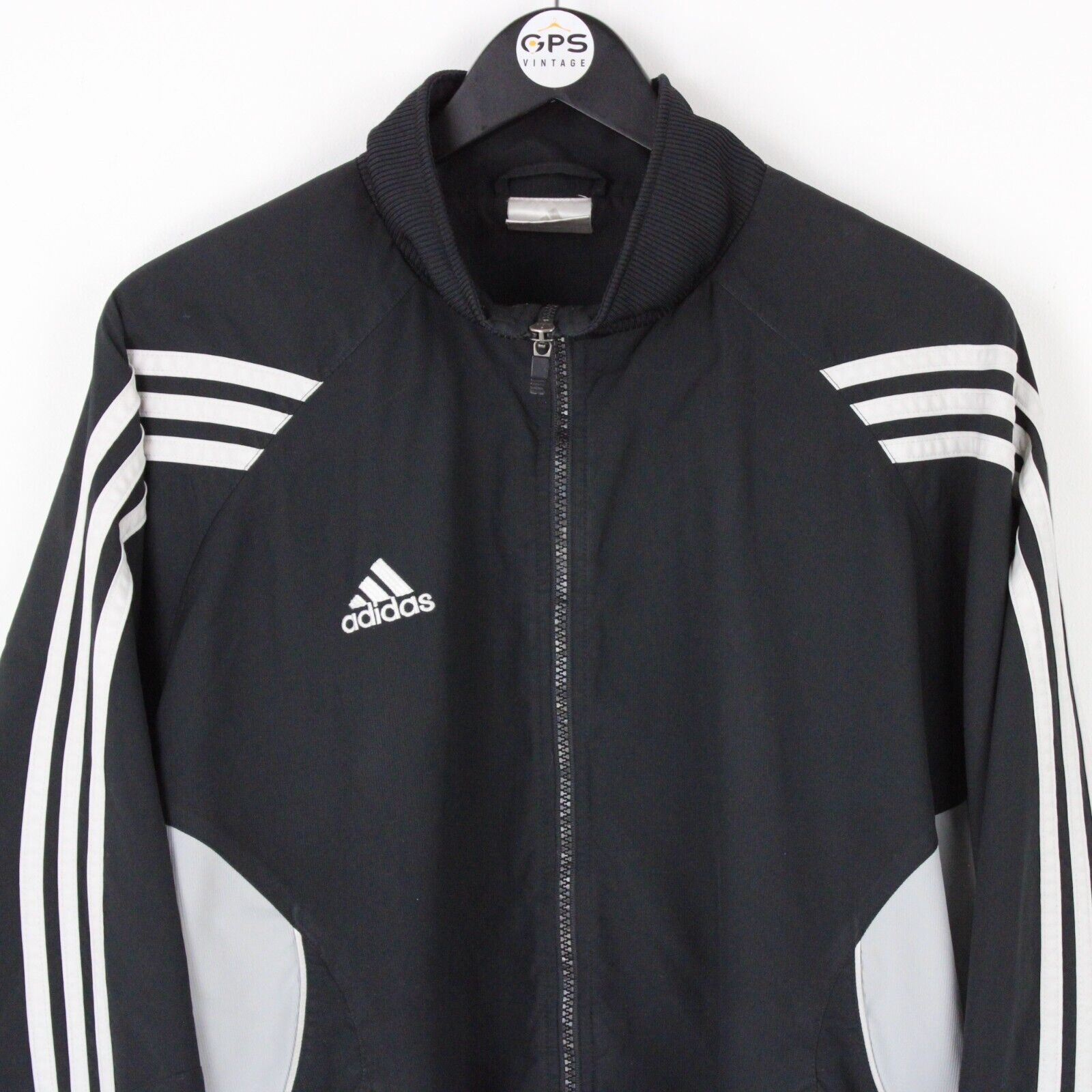 Mens ADIDAS 00s Track Top Black Large GPS Vintage