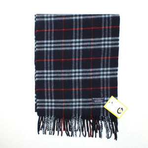 BURBERRY 00s Nova Check Scarf | Navy Blue