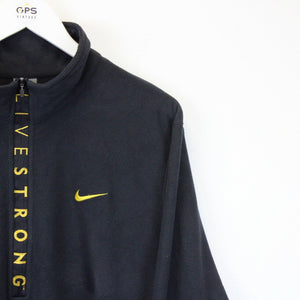 NIKE 00s 1/4 Zip Fleece Black | Large