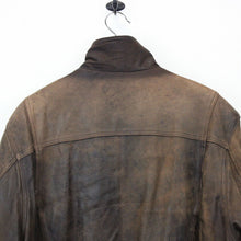 Load image into Gallery viewer, 90s Leather Aviator Jacket Brown | XL
