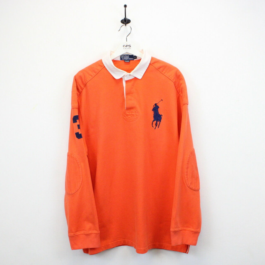 RALPH LAUREN Polo Shirt Orange | XL