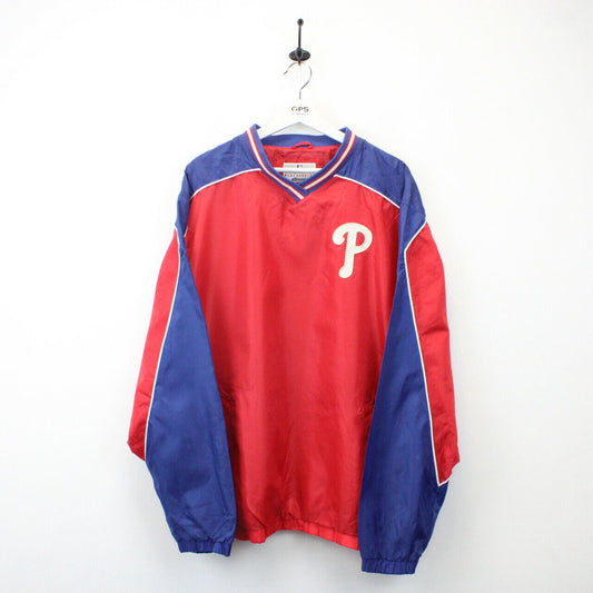 MLB 00s Philadelphia PHILLIES Jacket Red | XL