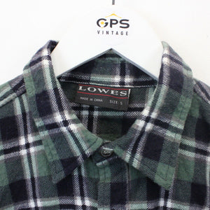 Flannel Plaid Shirt Green | Small