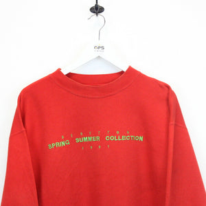 UNITED COLOURS OF BENETTON 90s Sweatshirt Red | Medium