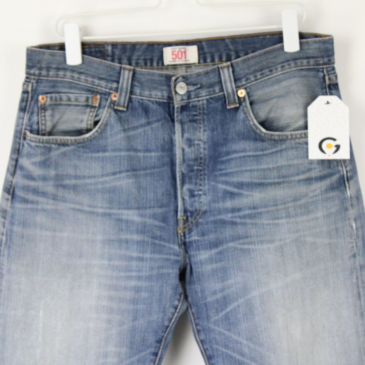 Mens LEVIS 501 Jeans Mid Blue | W34 L34