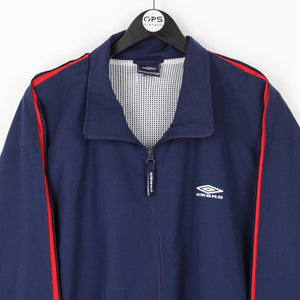 Mens UMBRO 00s Track Top Navy Blue | XL