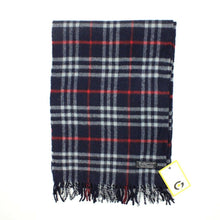 Load image into Gallery viewer, BURBERRYS 90s Nova Check Scarf | Navy Blue
