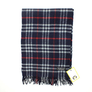 BURBERRYS 90s Nova Check Scarf | Navy Blue