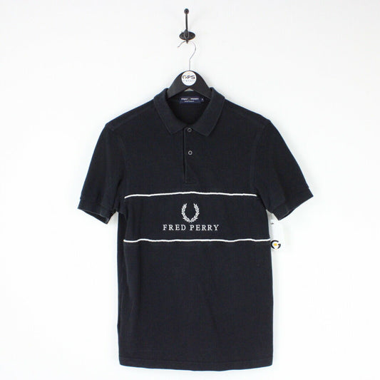 Mens FRED PERRY Polo Shirt Black | Small