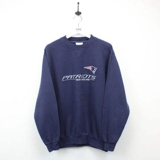 NFL 00s New England PATRIOTS Sweatshirt Navy Blue | Large