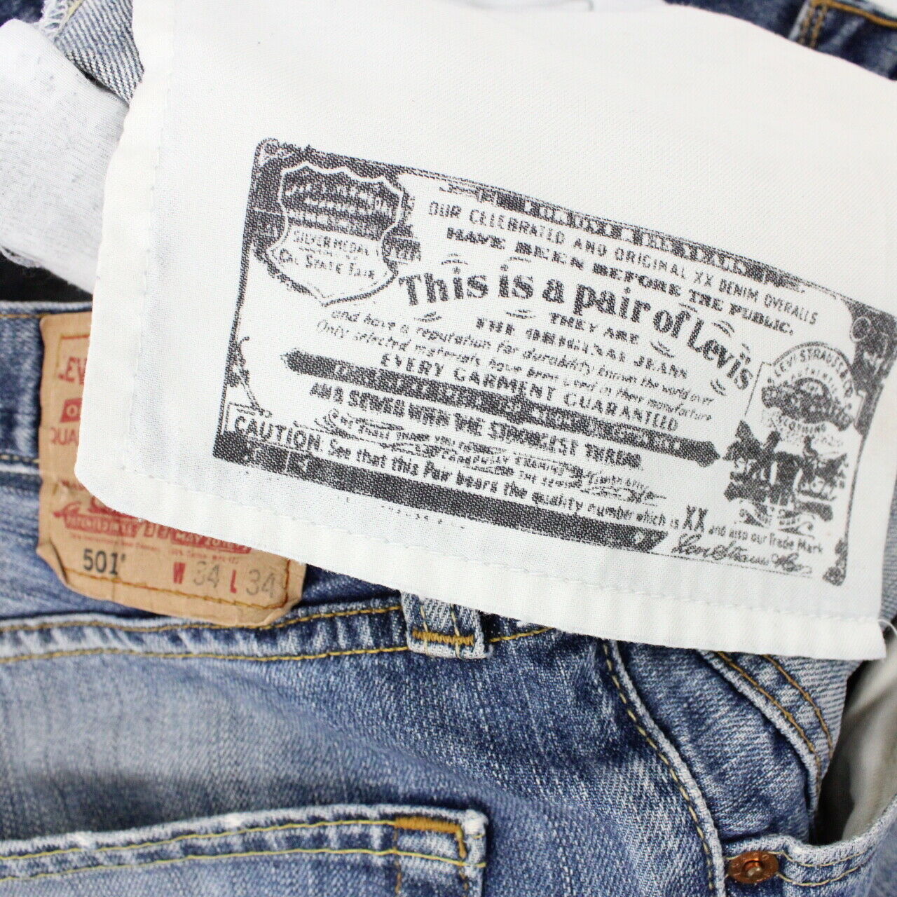 Mens LEVIS 501 Jeans Mid Blue | W34 L34