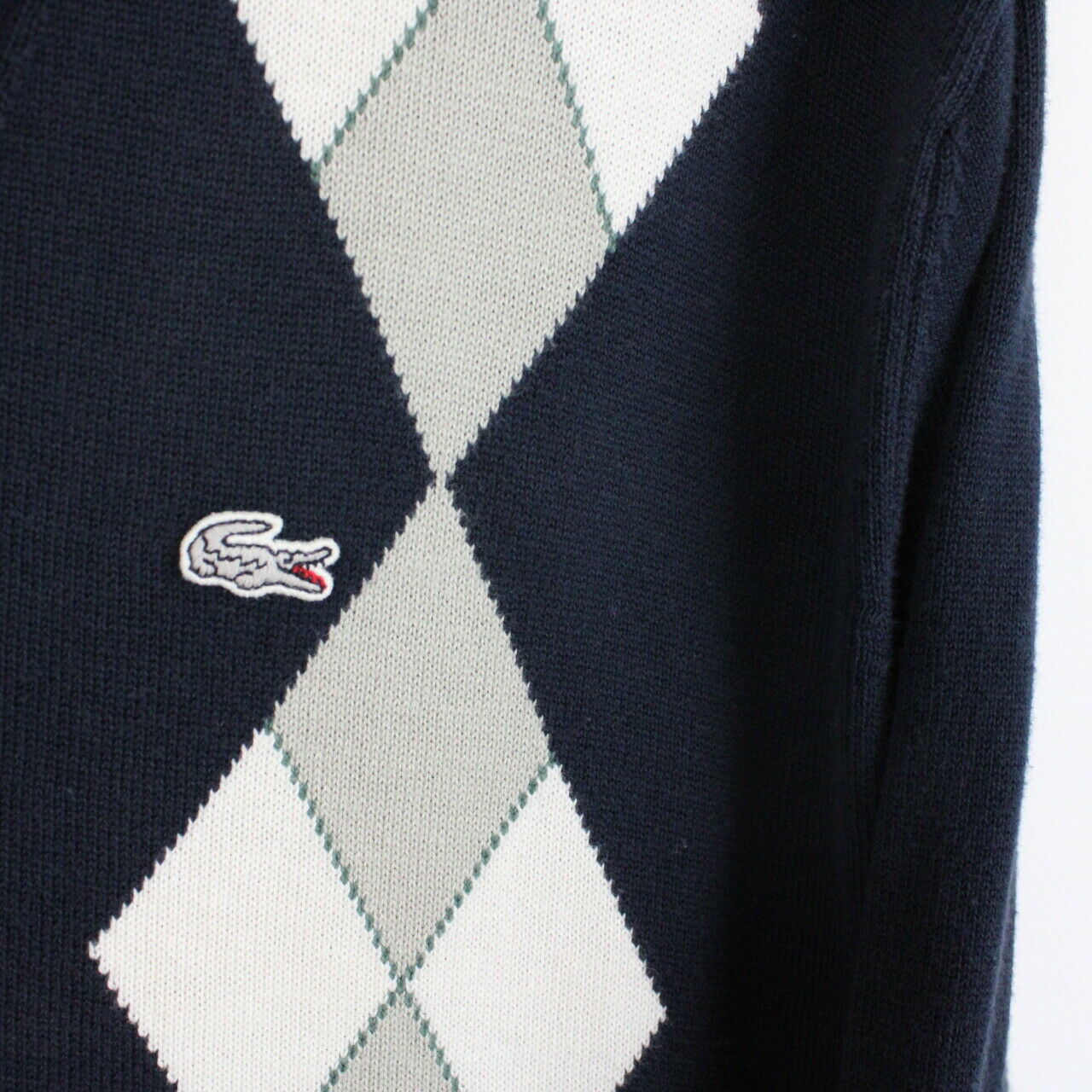 LACOSTE Knit Cardigan Navy Blue | XL